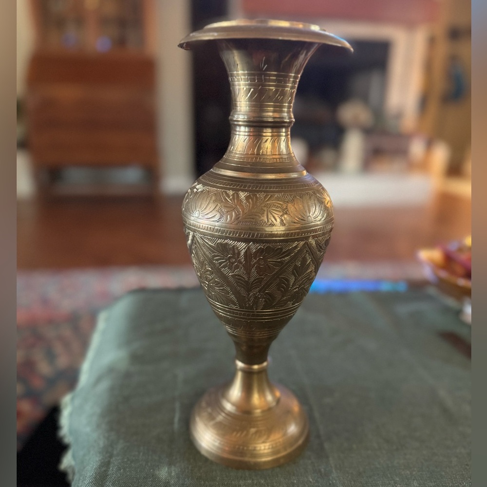 Vintage Brass Decorative Vase